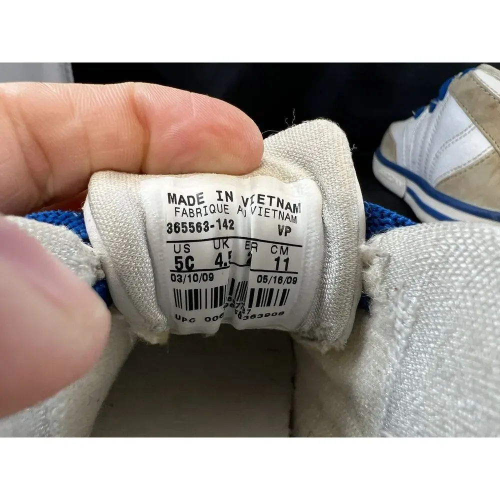 Vintage Baby Air Jordan Force 1 Shoes 5c‎ white blue